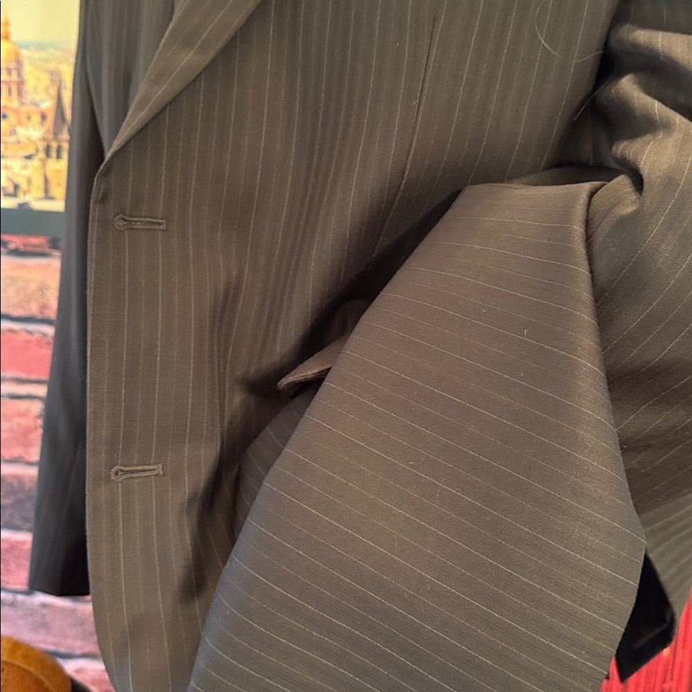 Joseph & Feiss Super 100's Brown Coat - Picture 13 of 17